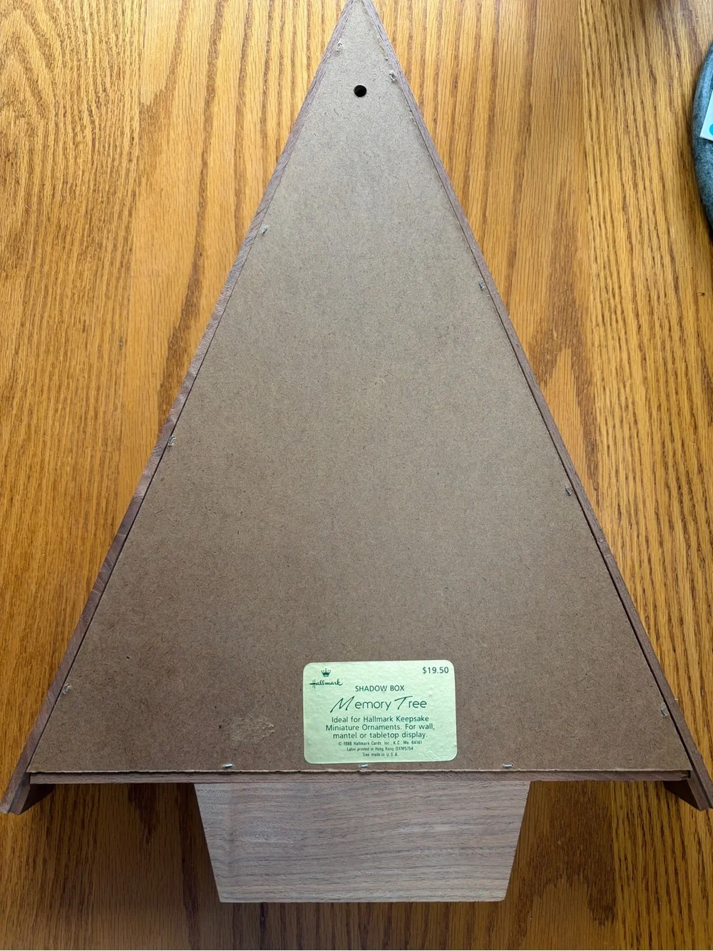 Vintage 1988 Hallmark Wooden Christmas Tree Ornament Display
